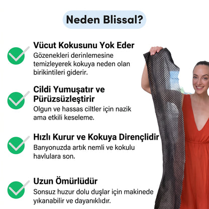 BİOPEEL PEELING ETKİLİ ANTİBAKTERİYEL DUŞ HAVLUSU