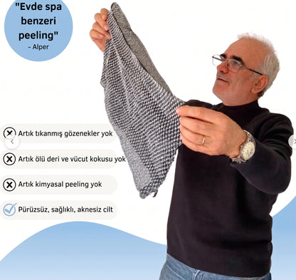 BİOPEEL PEELING ETKİLİ ANTİBAKTERİYEL DUŞ HAVLUSU